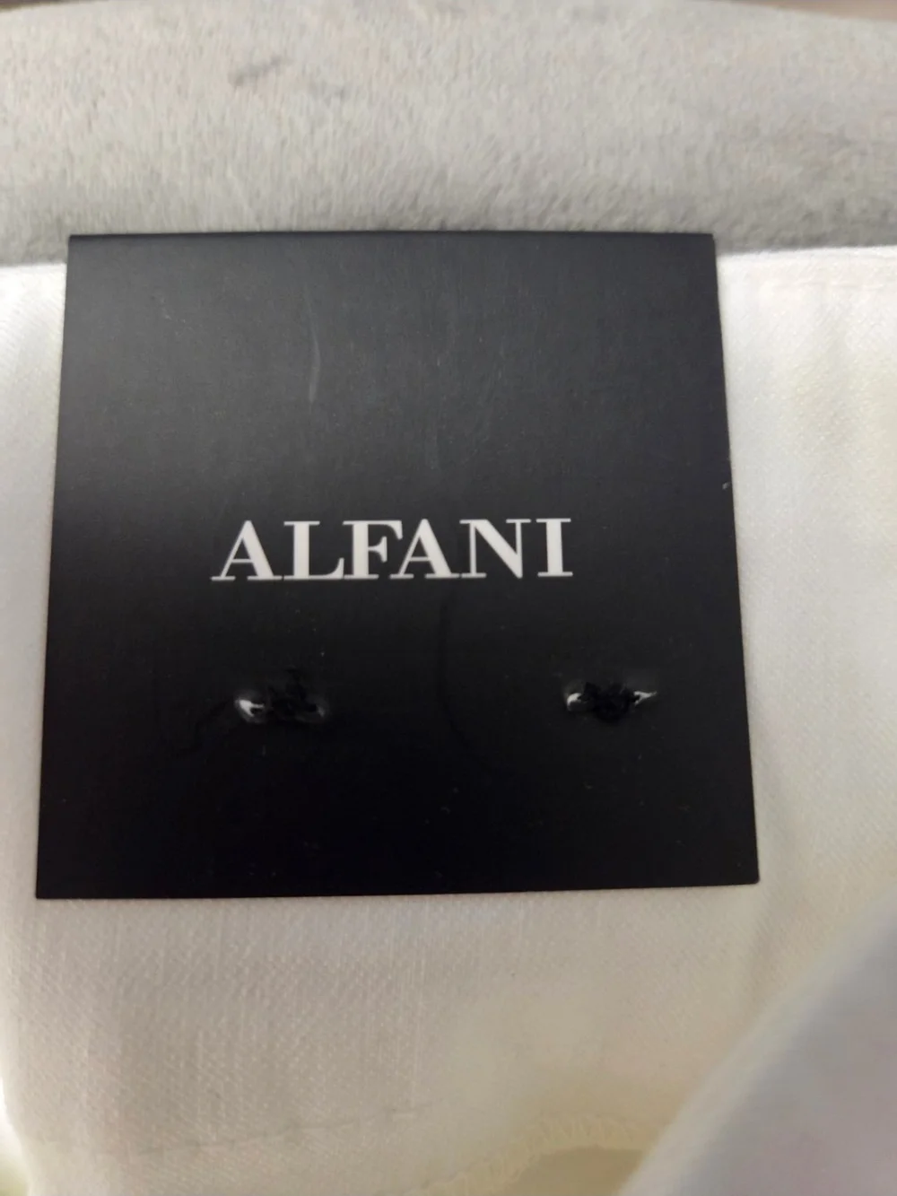 Alfani White Straight-Leg Dress Pants - NEW WITH TAGS